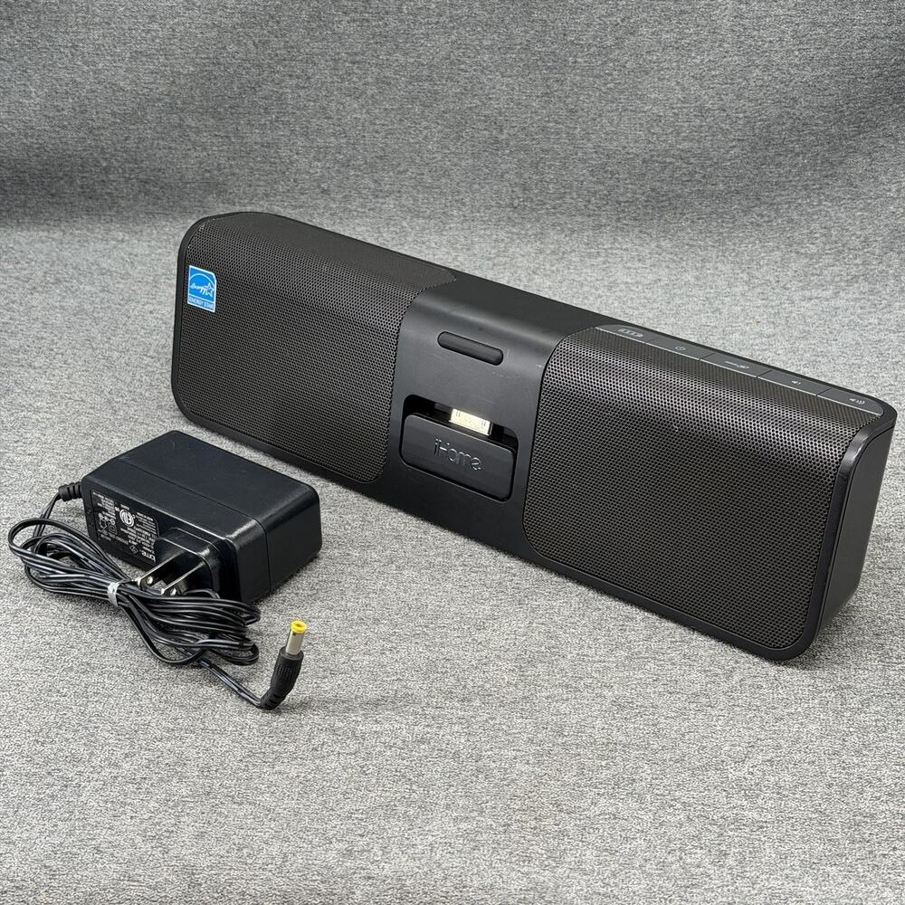 iHome iP46 Rechargeable Bluetooth Speaker Sound Bar Dock & Adapter Retro Audio